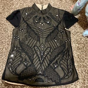 Asian style mock neck top!